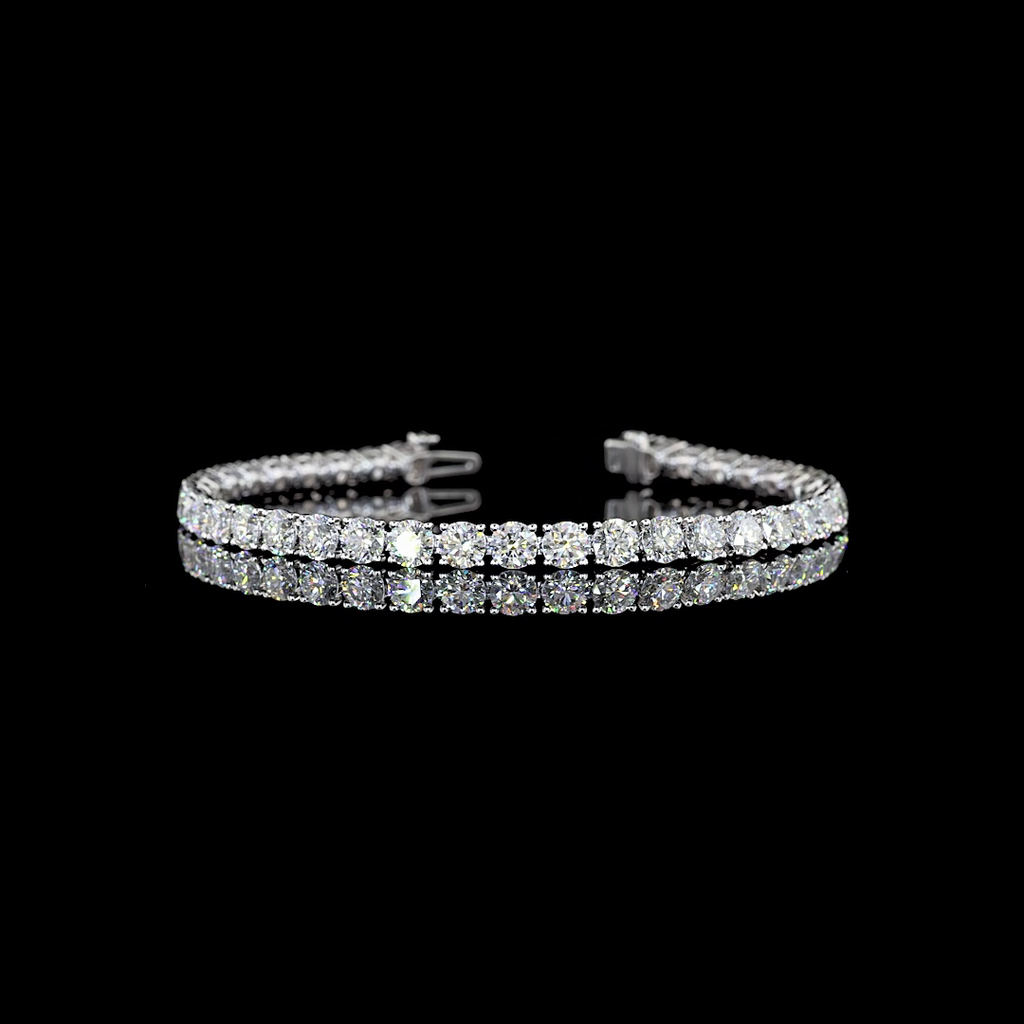 Round Diamond Tennis Bracelet – Silver