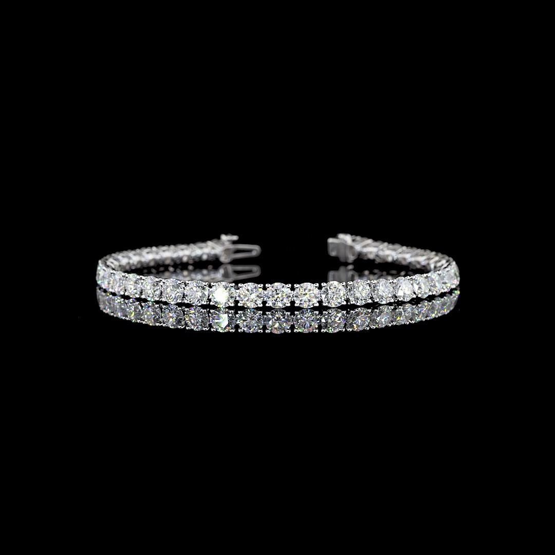 Round Diamond Tennis Bracelet – Silver