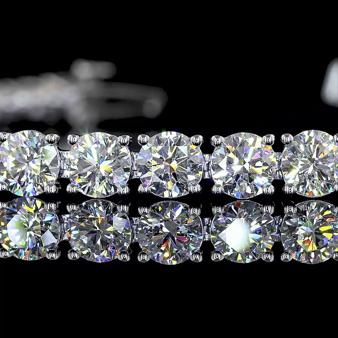 Round Diamond Tennis Bracelet – Silver