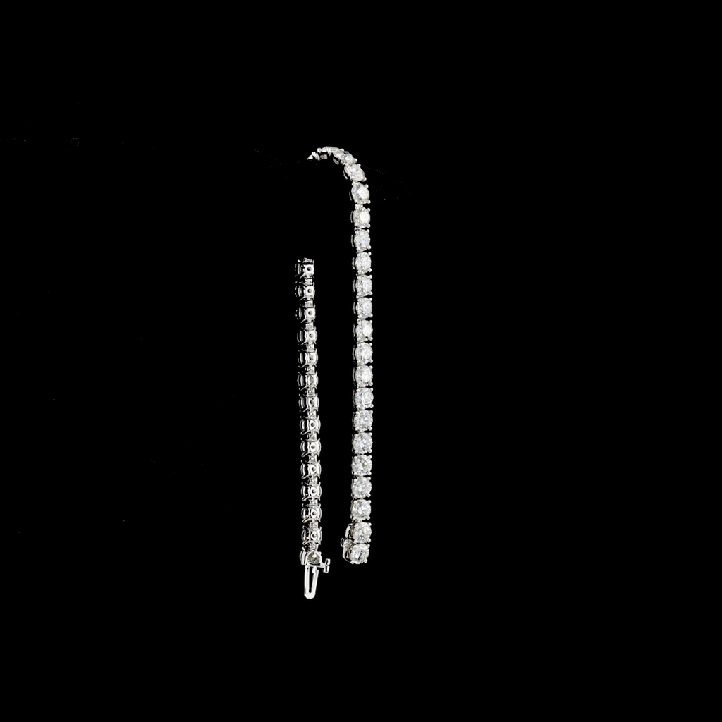 Round Diamond Tennis Bracelet – Silver