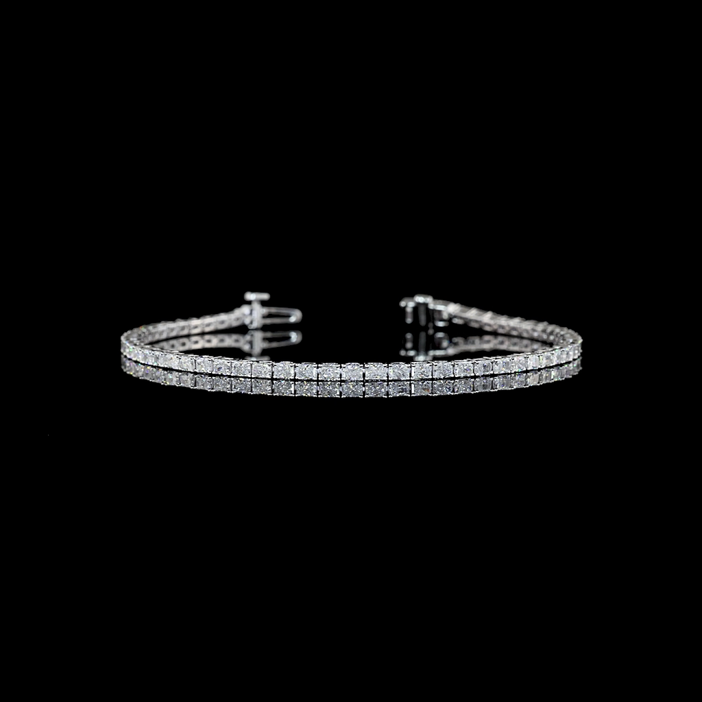 Radiant Diamond Tennis Bracelet – 2.99 ct, 14K White Gold