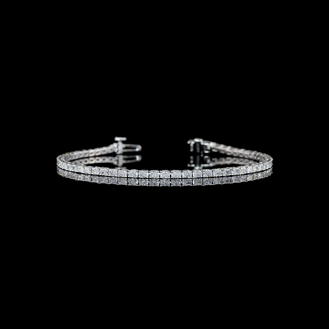 Radiant Diamond Tennis Bracelet – 2.99 ct, 14K White Gold