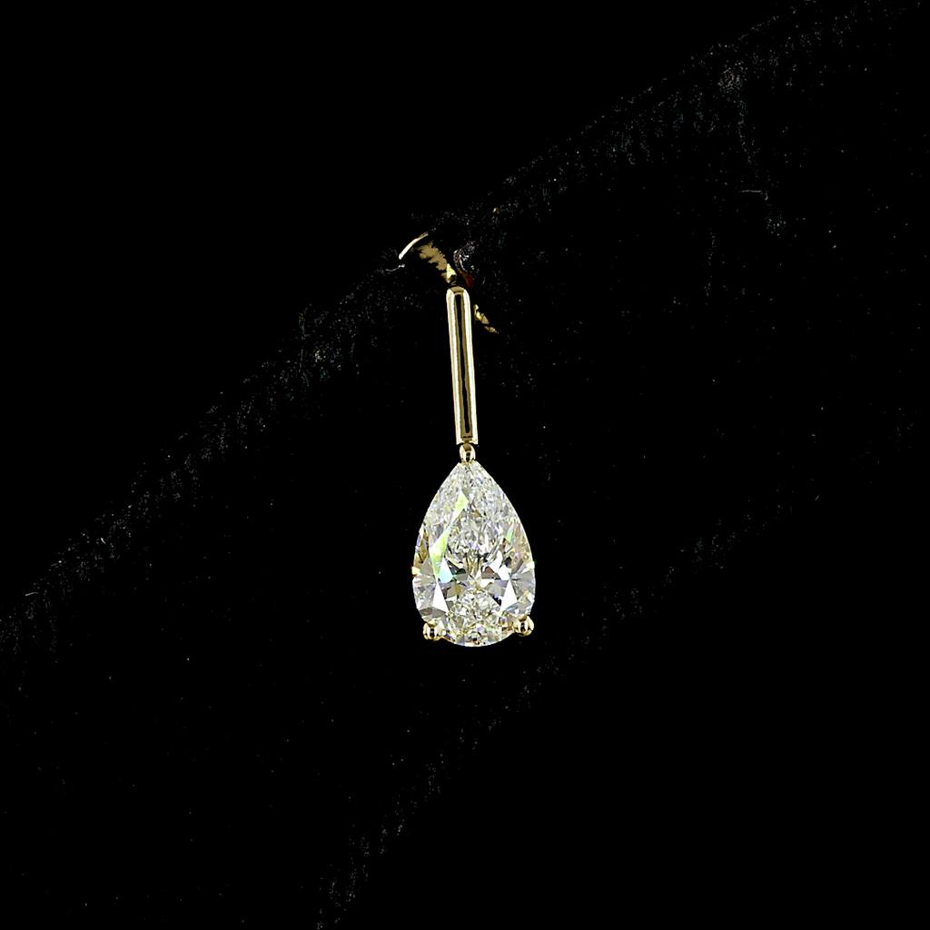 Pear Diamond Drop Earrings – 14K Yellow Gold