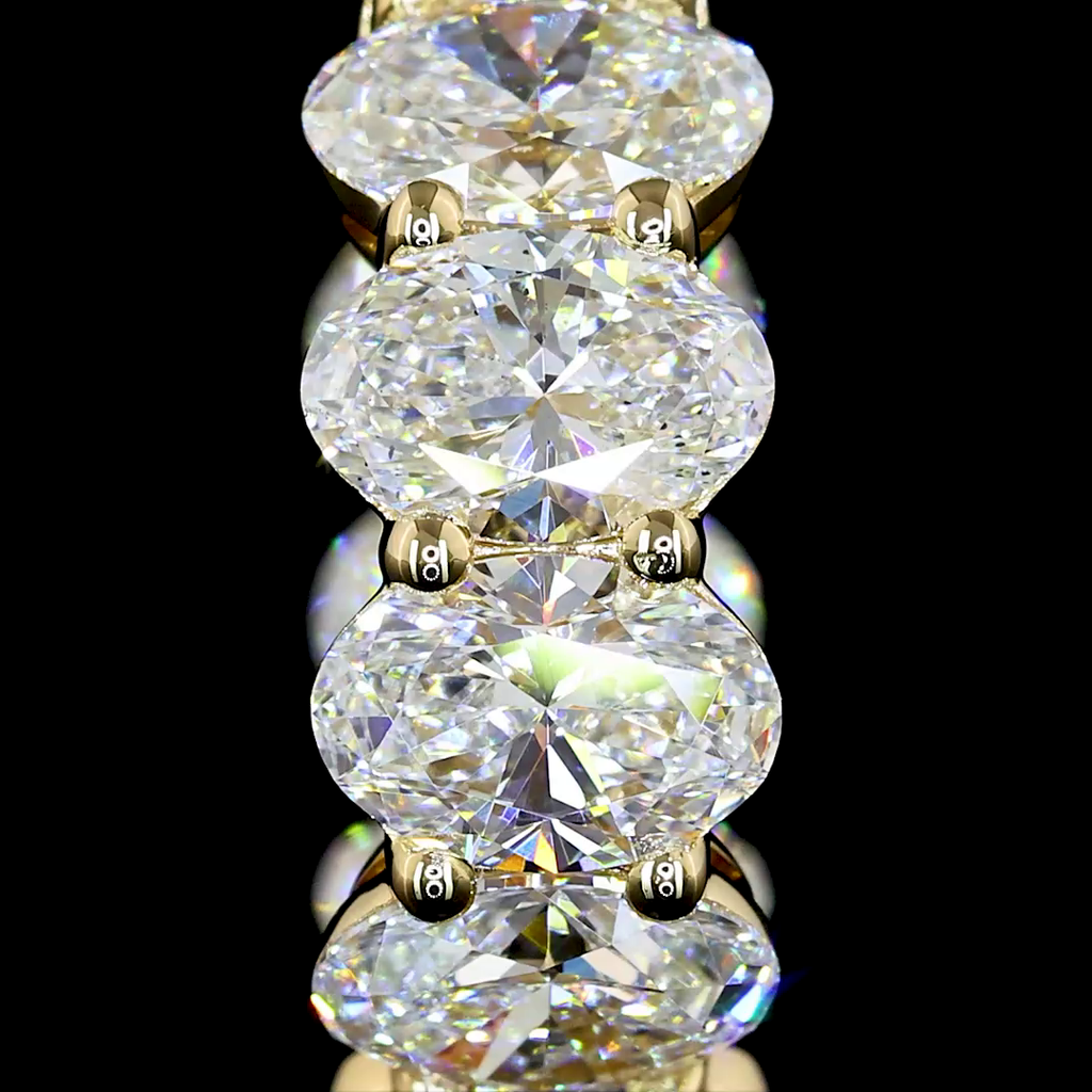 Inside-Outside Oval Diamond Huggies – 14K Yellow Gold