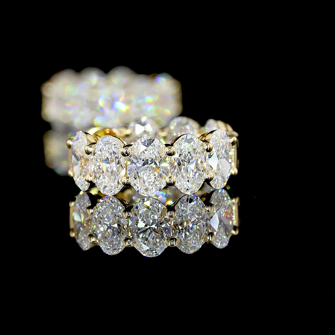 Inside-Outside Oval Diamond Huggies – 14K Yellow Gold