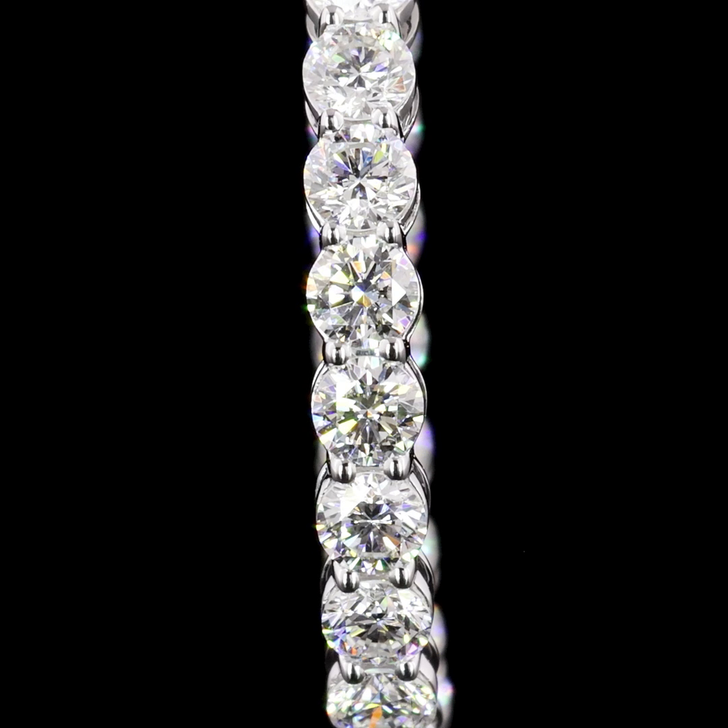 Inside-Outside Round Diamond Hoops – 14K White Gold