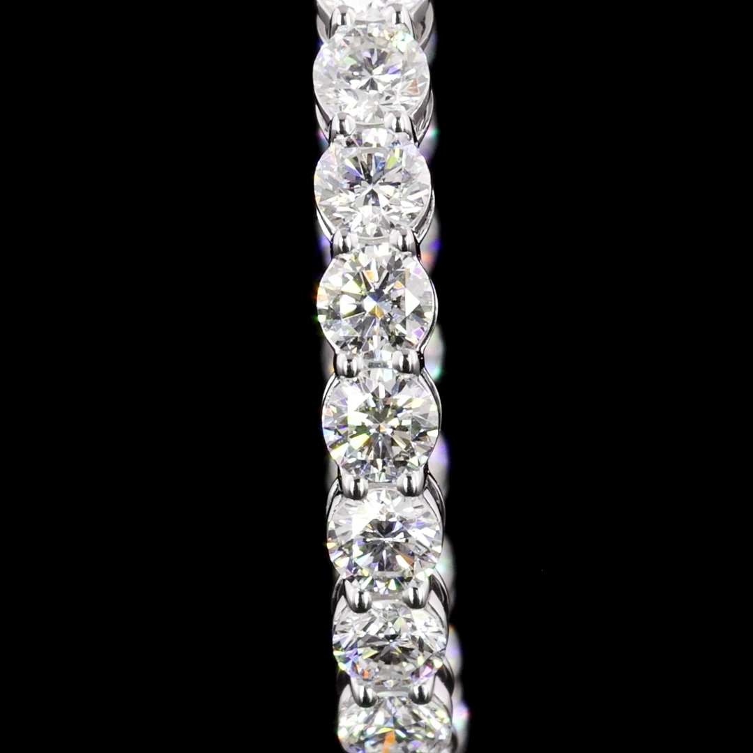 Inside-Outside Round Diamond Hoops – 14K White Gold